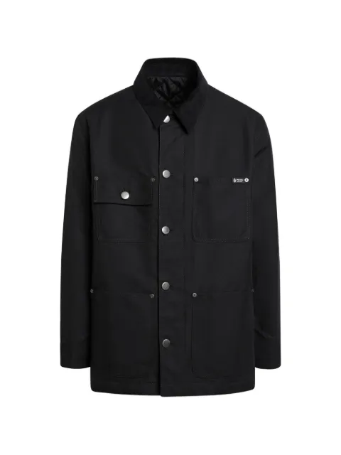 Prada corduroy-collar logo-plaque jacket
