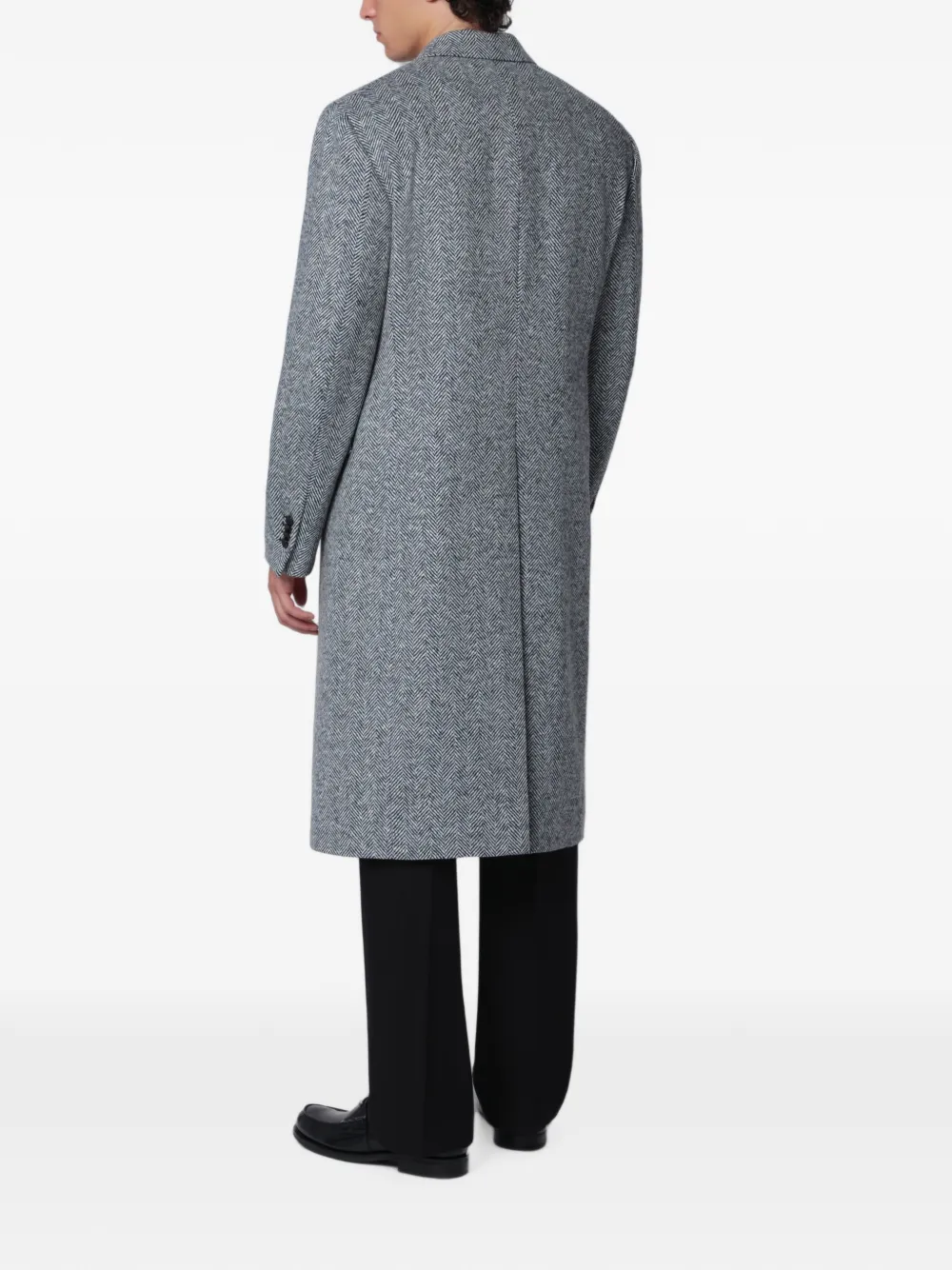 Lardini Jas met visgraatpatroon Grijs