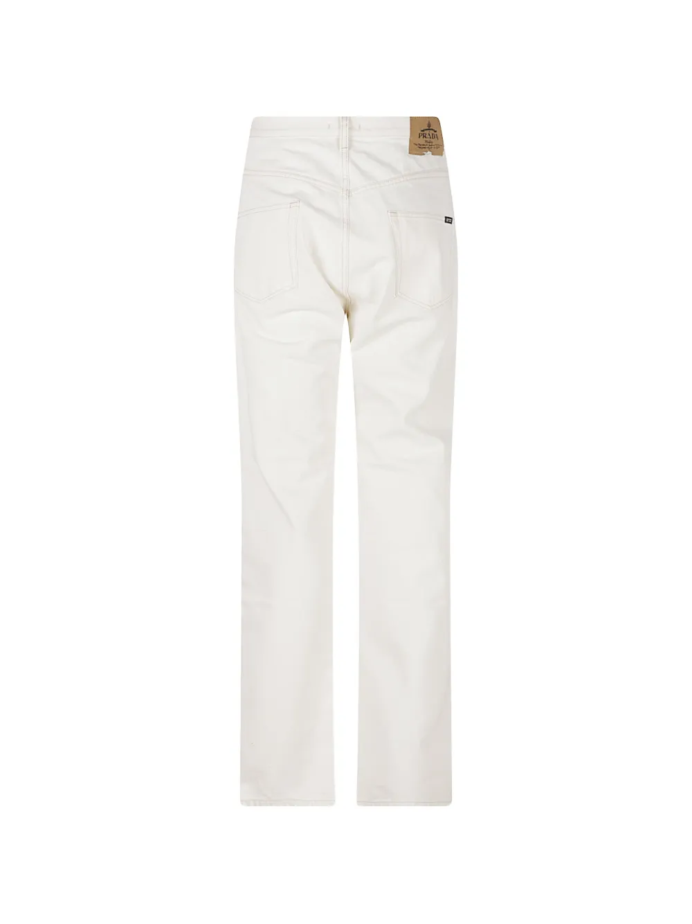 Prada Old denim jeans met vijf zakken Wit