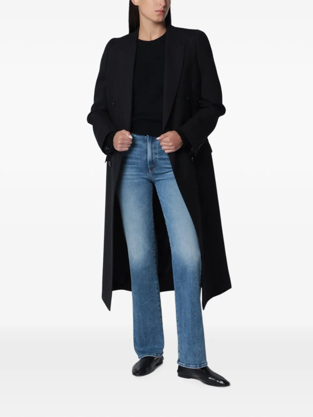 MOTHER The Kick It jeans met vervaagd effect Blauw