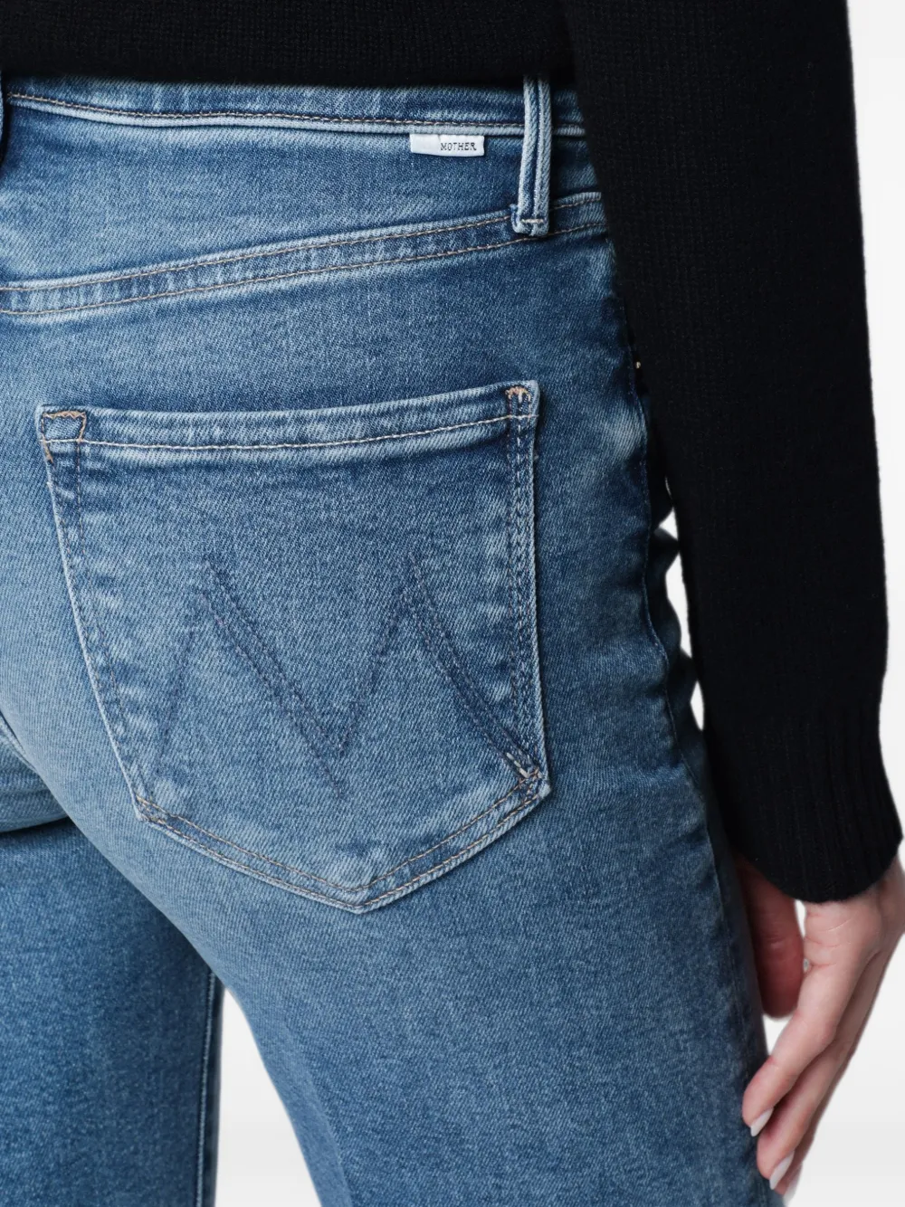 MOTHER The Kick It jeans met vervaagd effect Blauw
