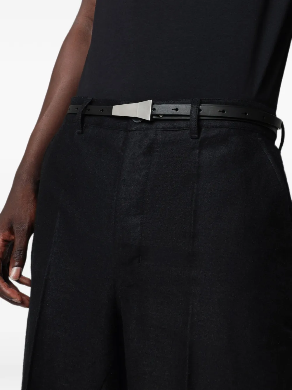 Rick Owens Leren riem Zwart