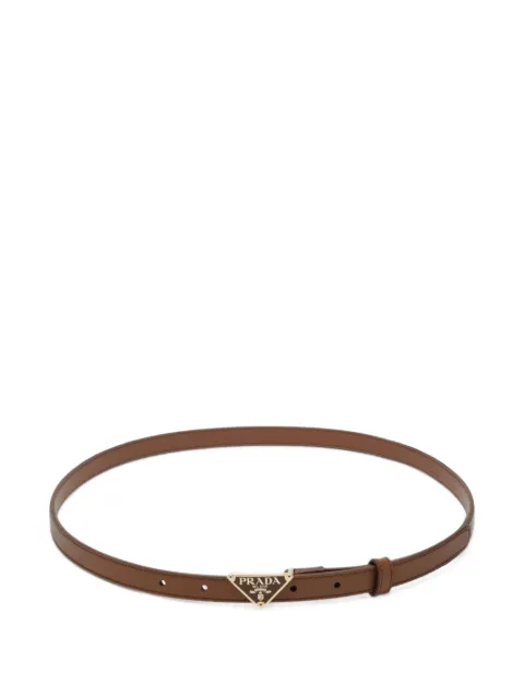 Prada Saffiano leather Triangle-logo belt