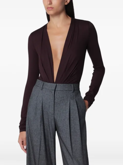 THE ANDAMANE Zelda deep V-neck bodysuit