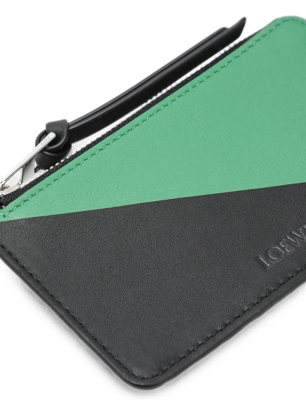 LOEWE Pasjeshouder van klassiek kalfsleer met vlag Zwart