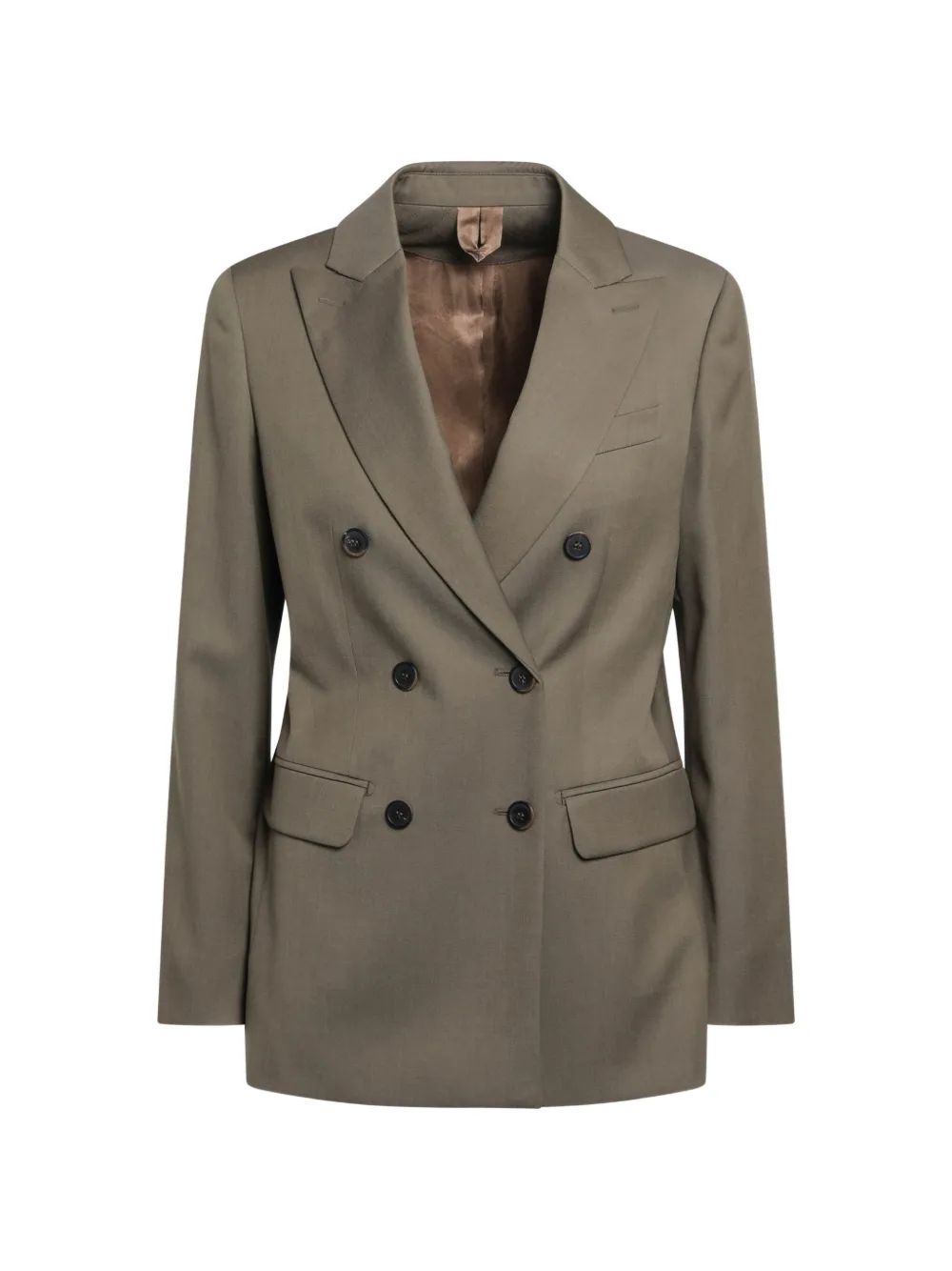 Max Mara double-breasted peaked-lapel blazer - Braun