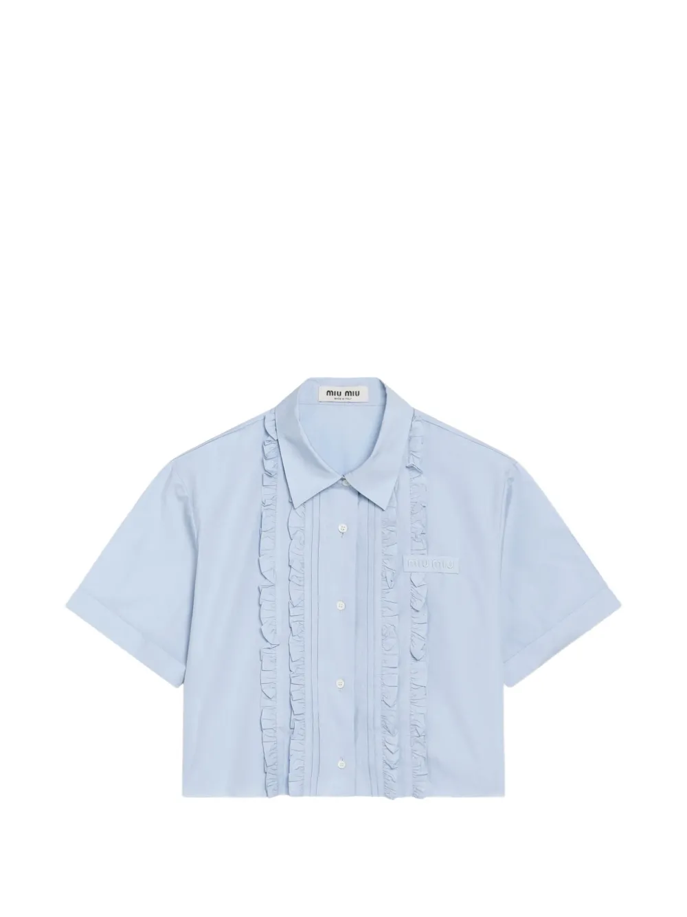 Miu Miu Hemd aus Popeline - Blau