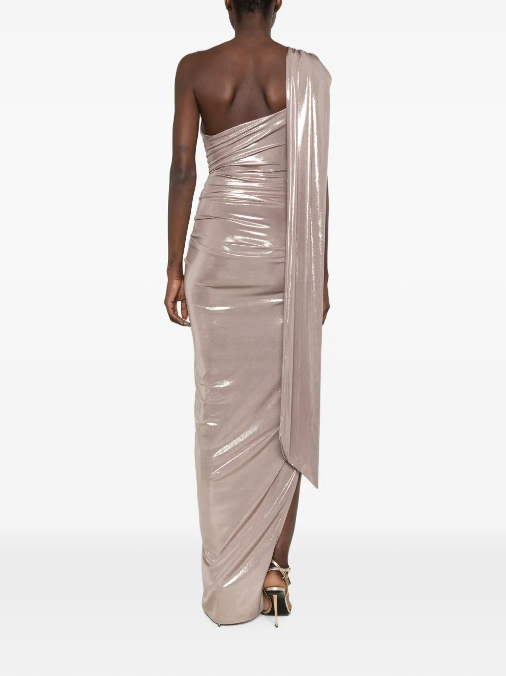 Atu Body Couture Asymmetrische maxi-jurk Beige