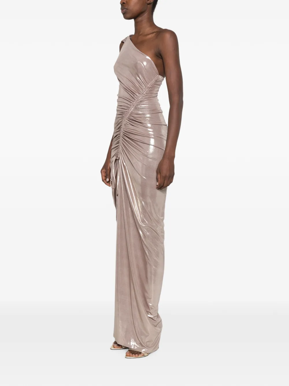 Atu Body Couture Asymmetrische maxi-jurk Beige