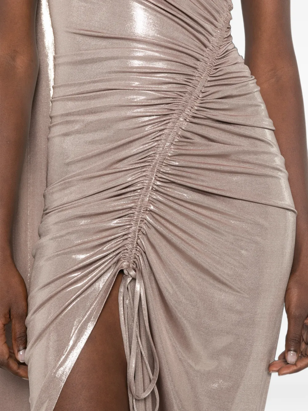 Atu Body Couture Asymmetrische maxi-jurk Beige