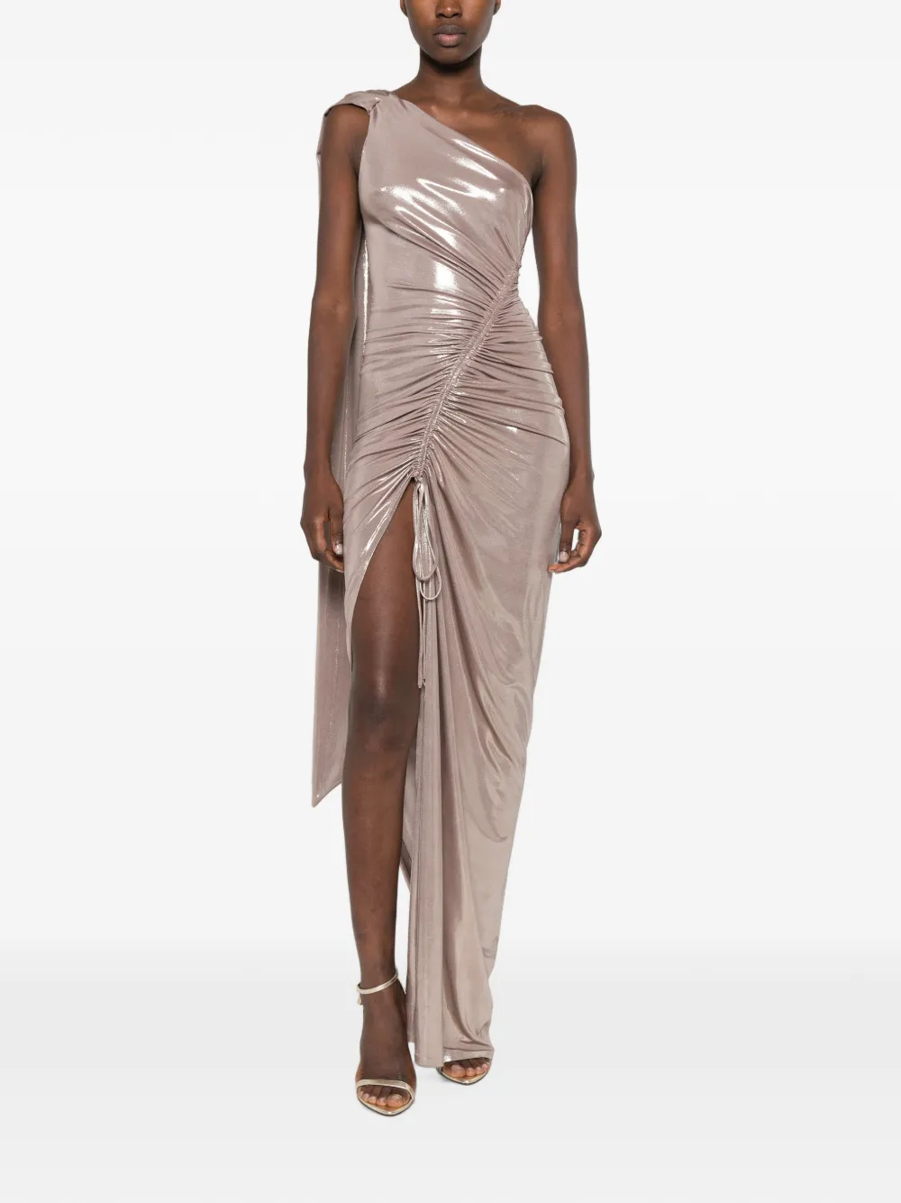 Atu Body Couture Asymmetrische maxi-jurk Beige