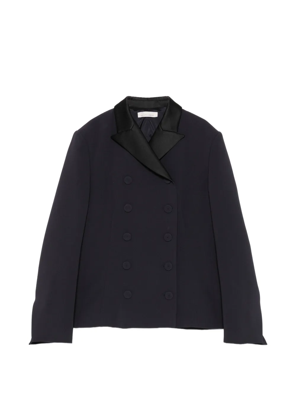 Liviana Conti double-breasted satin-trim jacket