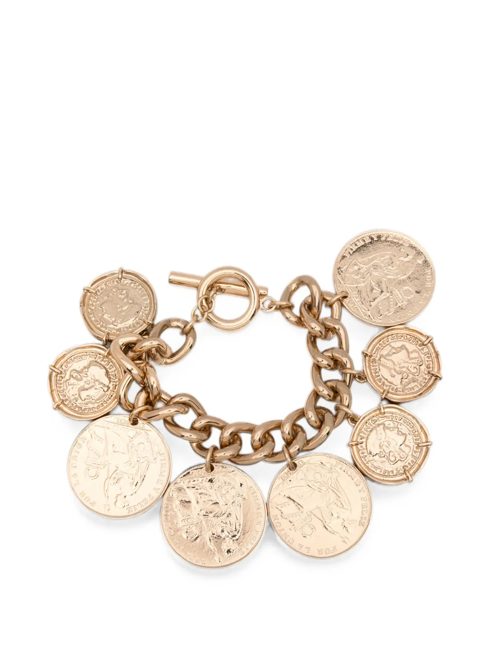Liviana Conti coin-pendant curb-chain bracelet - Oro