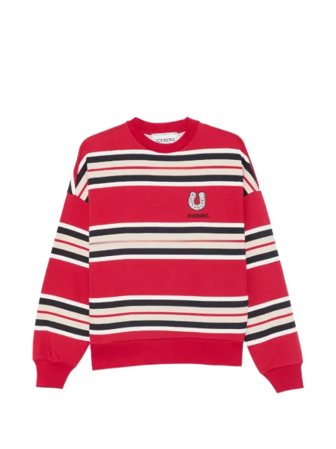 Iceberg striped sequin-embellished sweatshirt