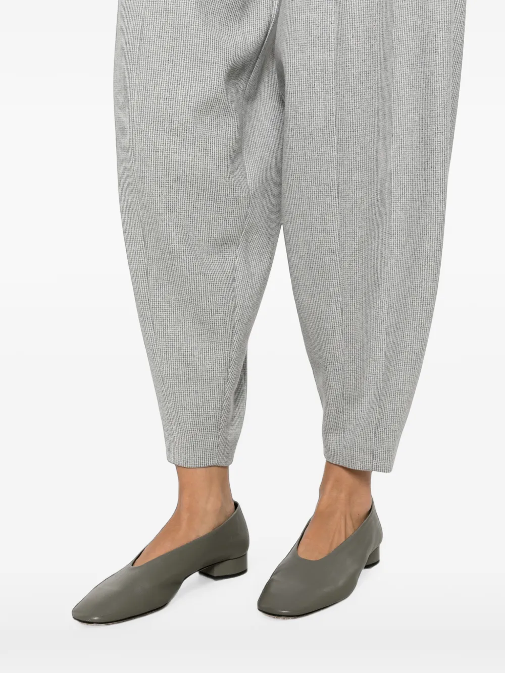 Liviana Conti Broek met pied-de-poule print Grijs