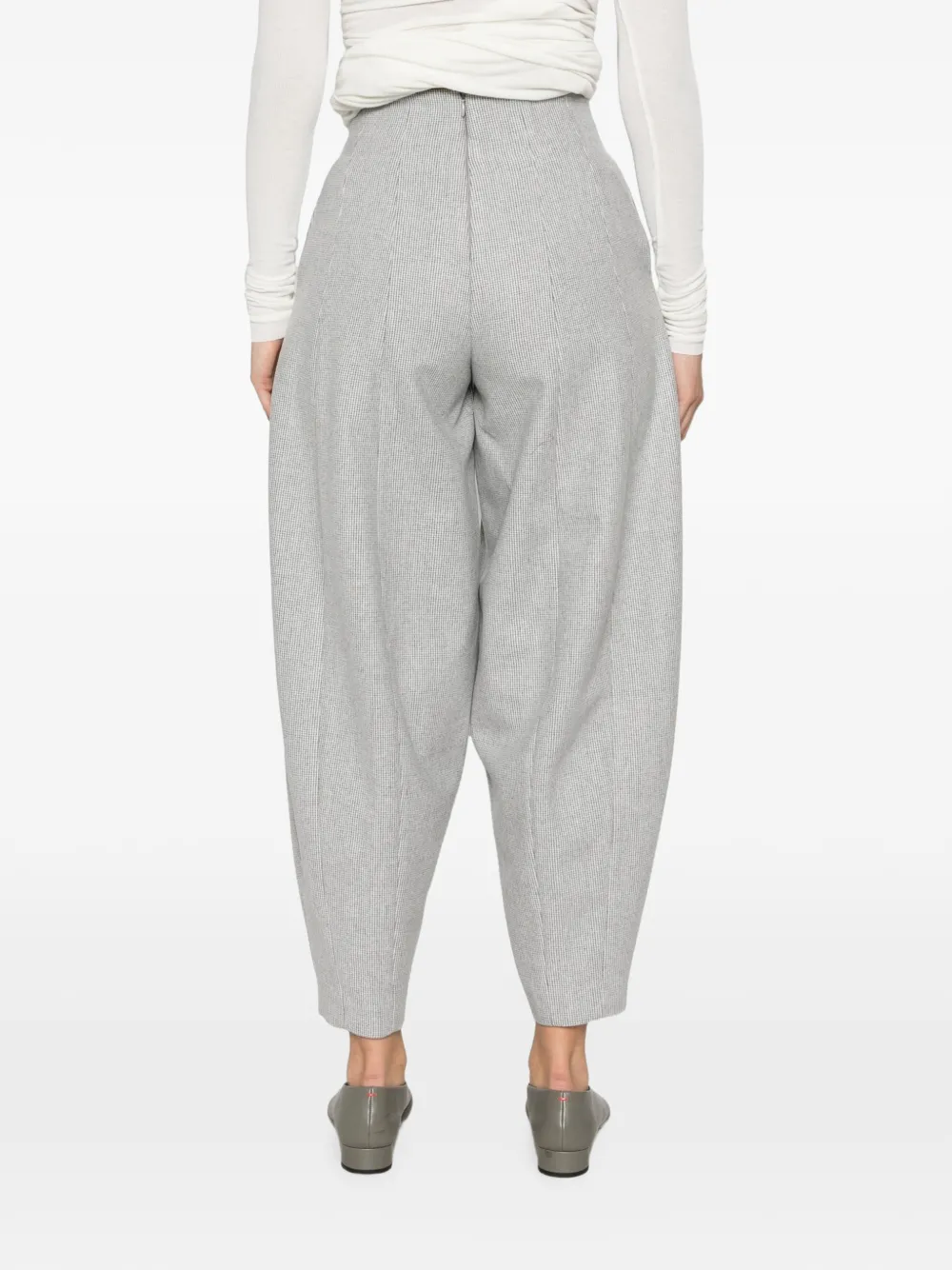 Liviana Conti Broek met pied-de-poule print Grijs