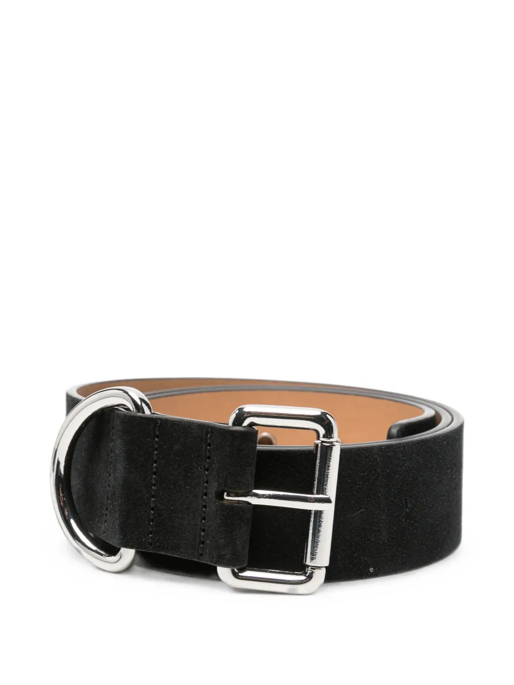 Liviana Conti suede D-ring belt - Nero