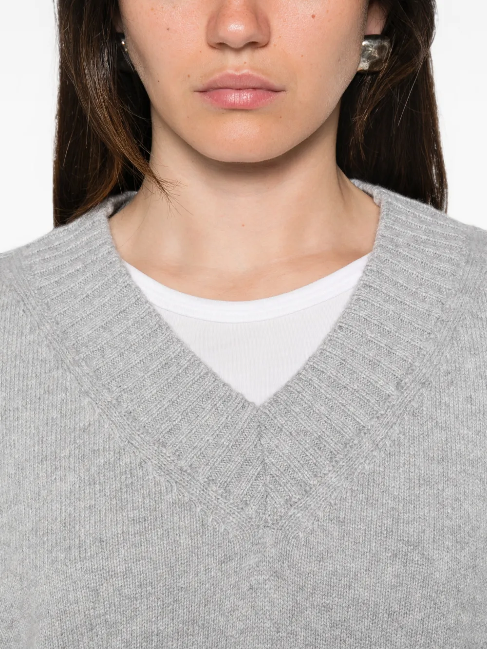 Liviana Conti Trui met V-hals Grijs