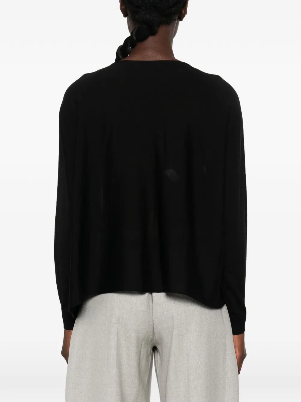 Liviana Conti Vest met boothals en knopen Zwart