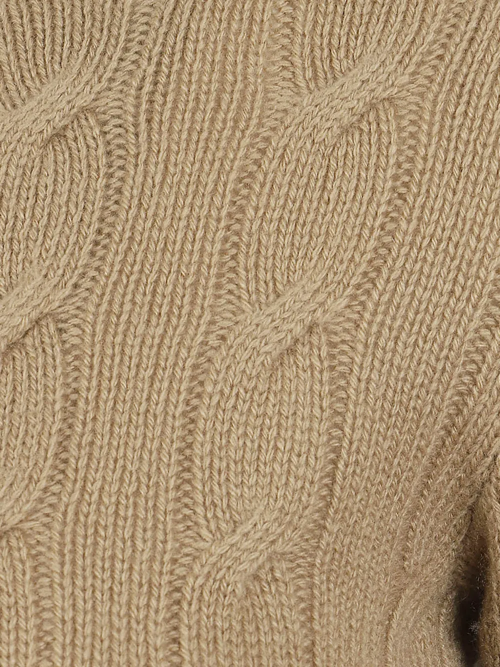 Ralph Lauren Collection Kasjmier kabelgebreide cropped trui Beige