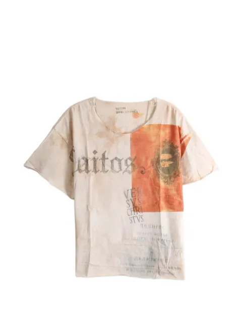 SAITOS 783 Anchor graphic-print distressed-effect T-shirt