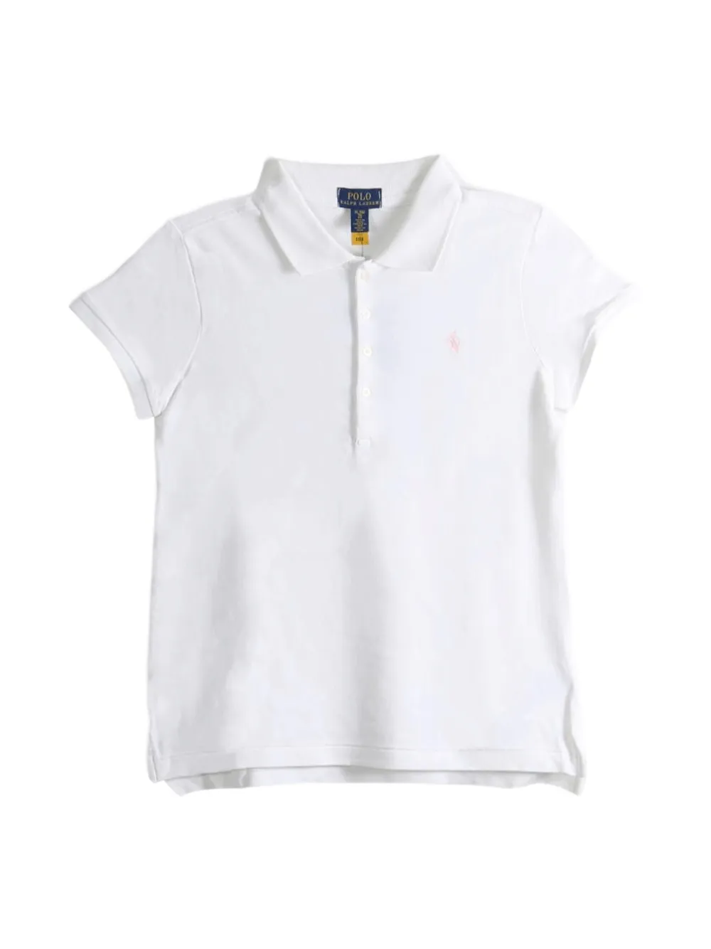 POLO RALPH LAUREN KIDS stretch cotton mesh polo shirt - Bianco