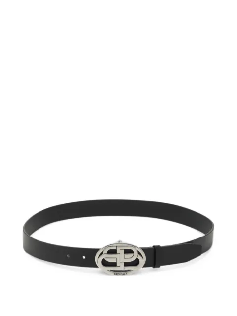 Balenciaga oval BB belt in black