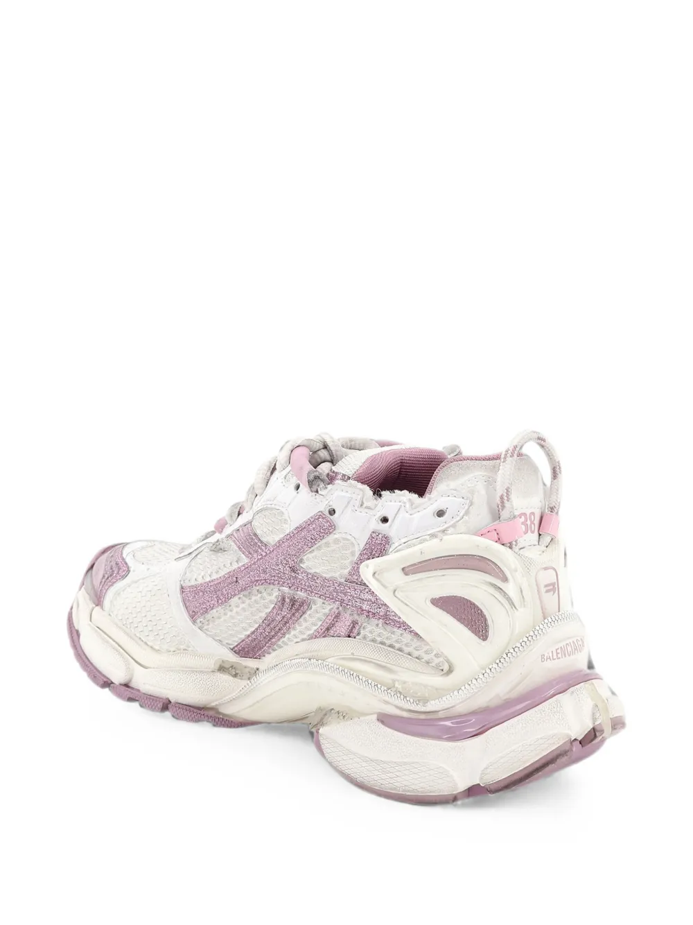 Balenciaga Runner sneakers met glitters Wit