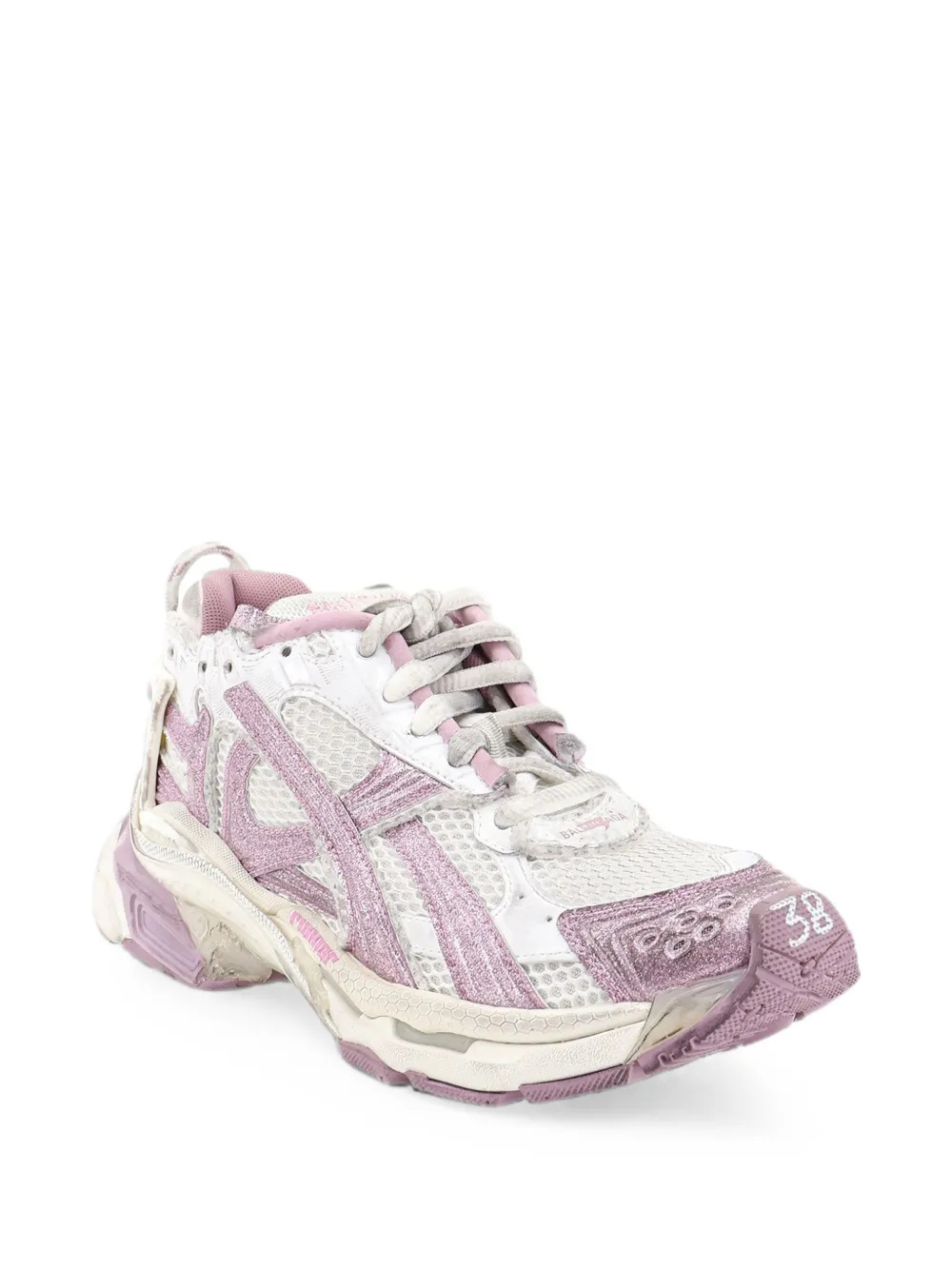 Balenciaga Runner sneakers met glitters Wit