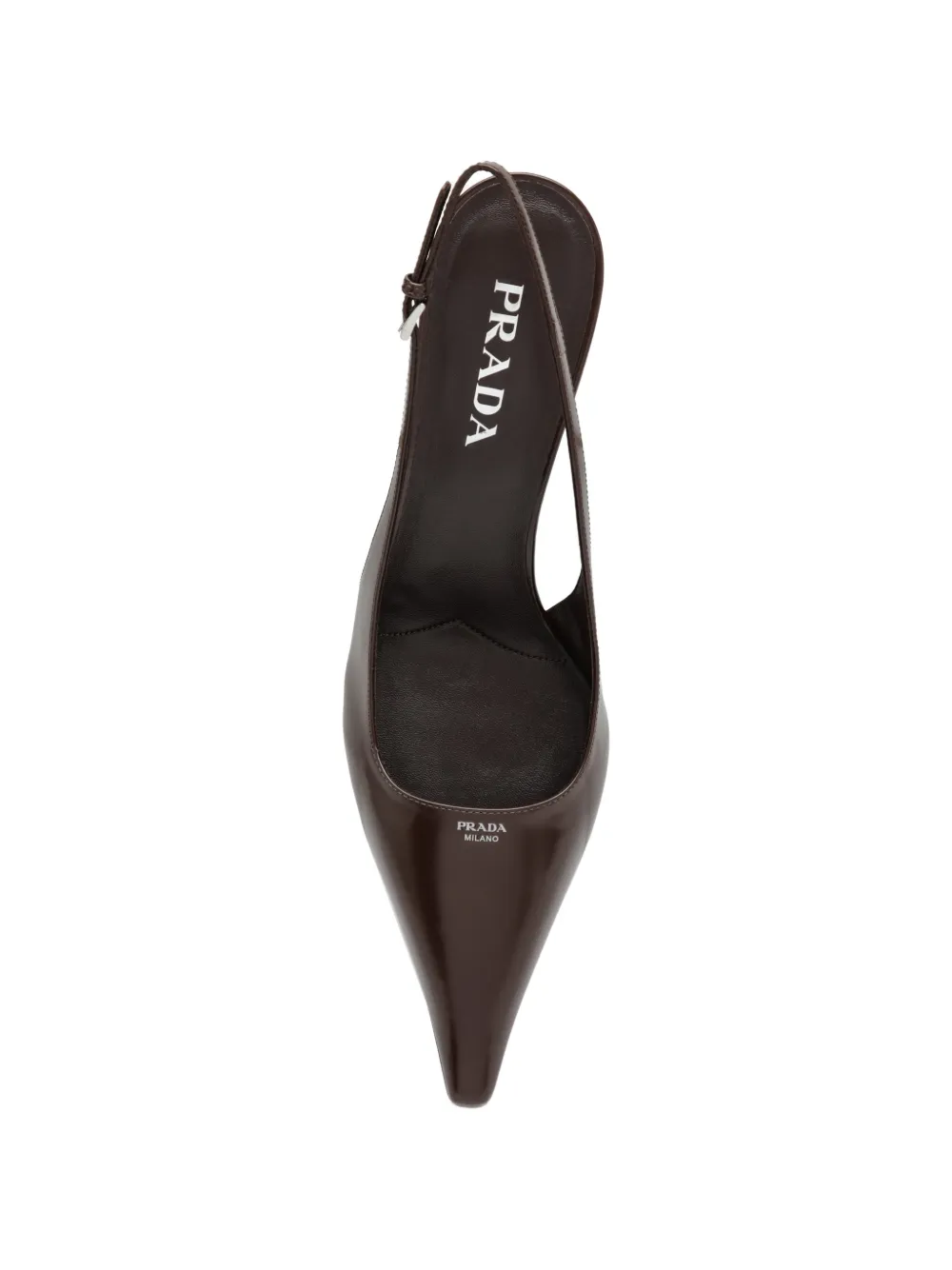 Prada brushed leather slingback pumps Bruin