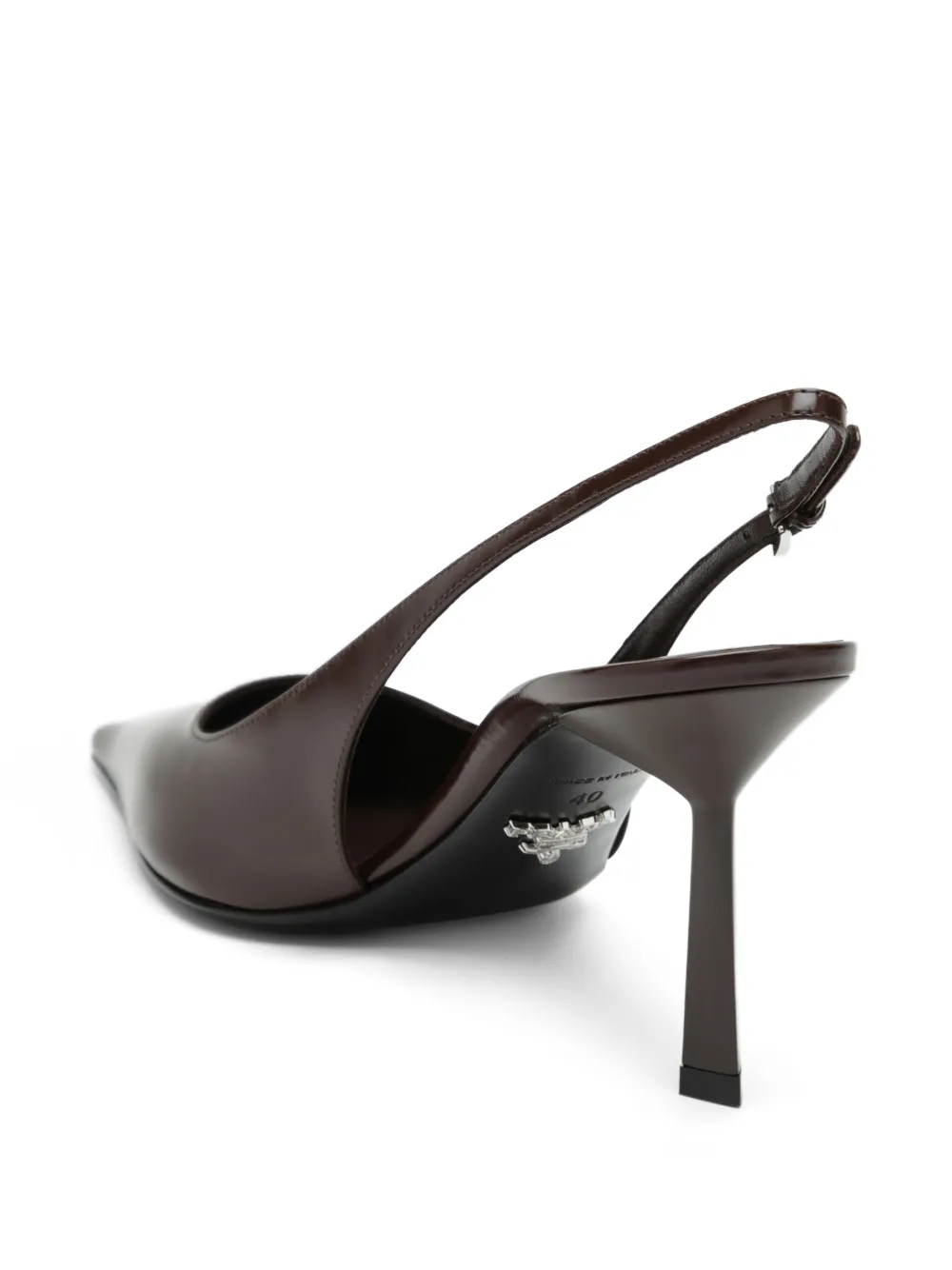 Prada brushed leather slingback pumps Bruin