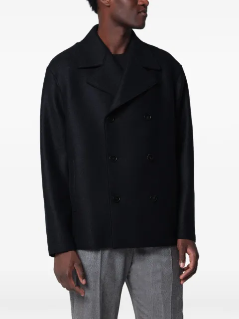 Harris Wharf London double-breasted oversized peacoat