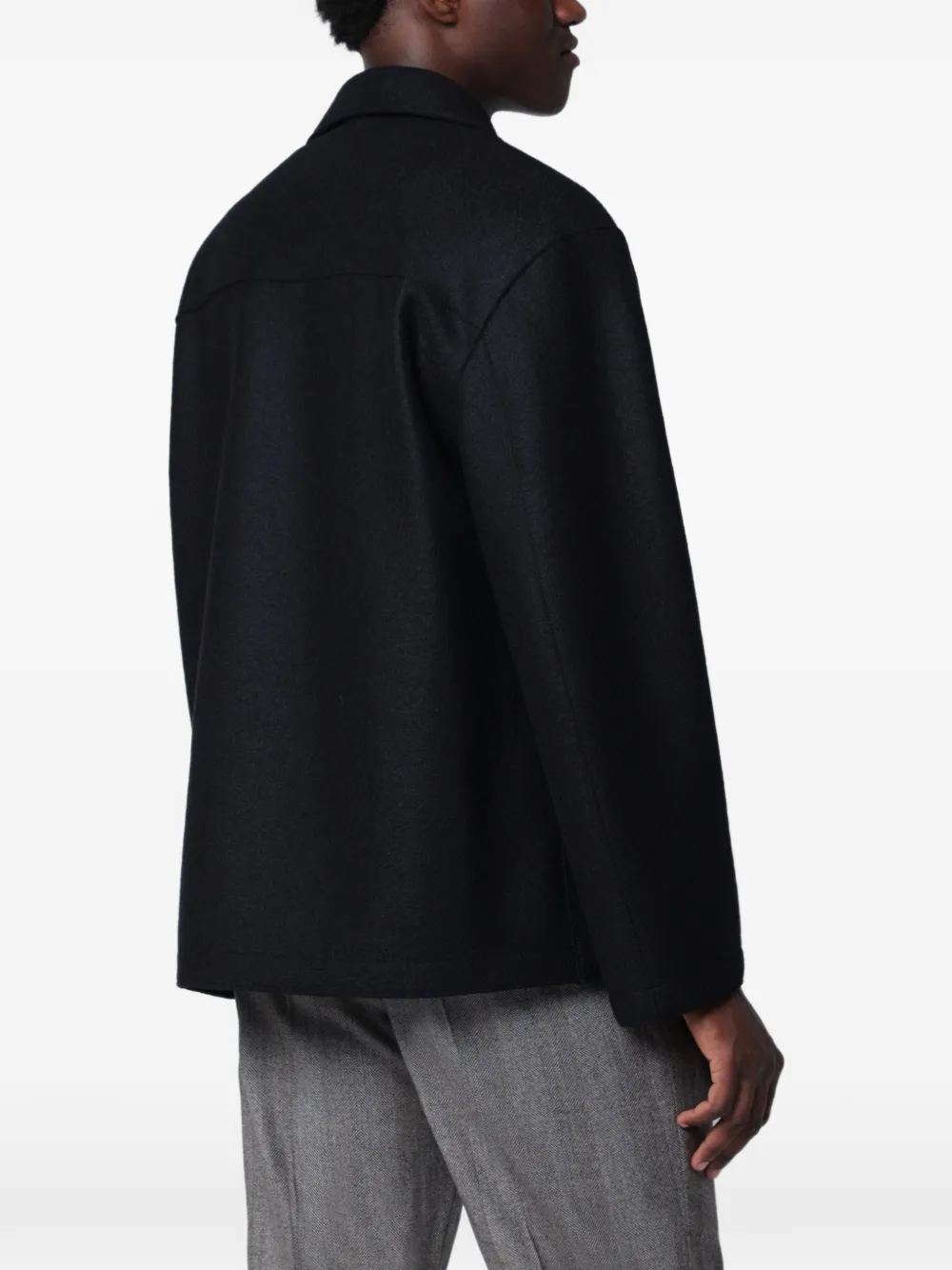 Harris Wharf London Oversized sailorjas met dubbele rij knopen Zwart