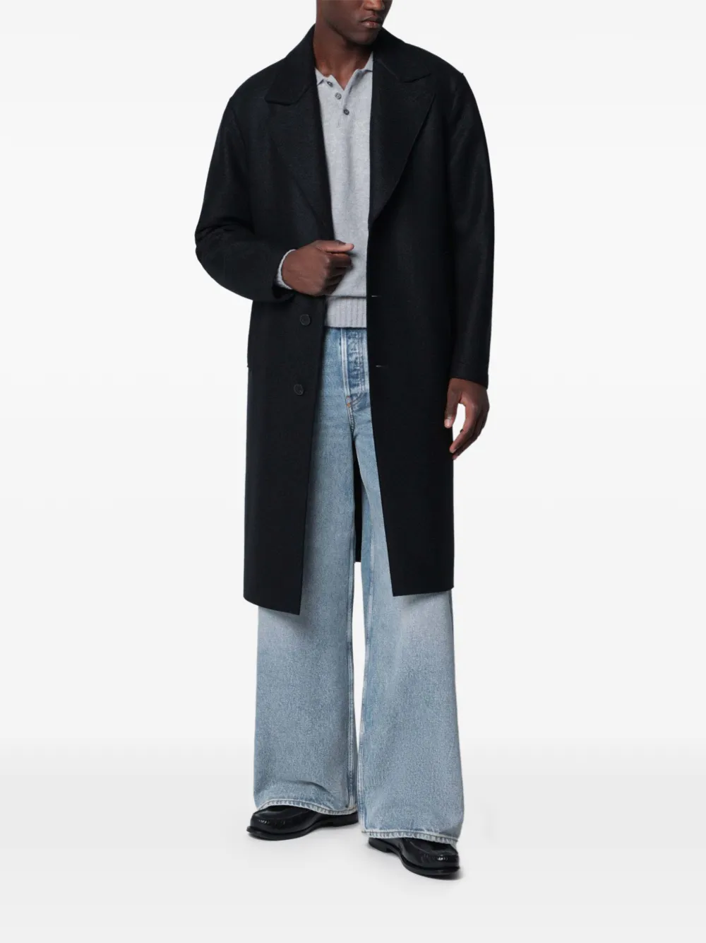 Harris Wharf London virgin-wool notch-lapel coat - Blu