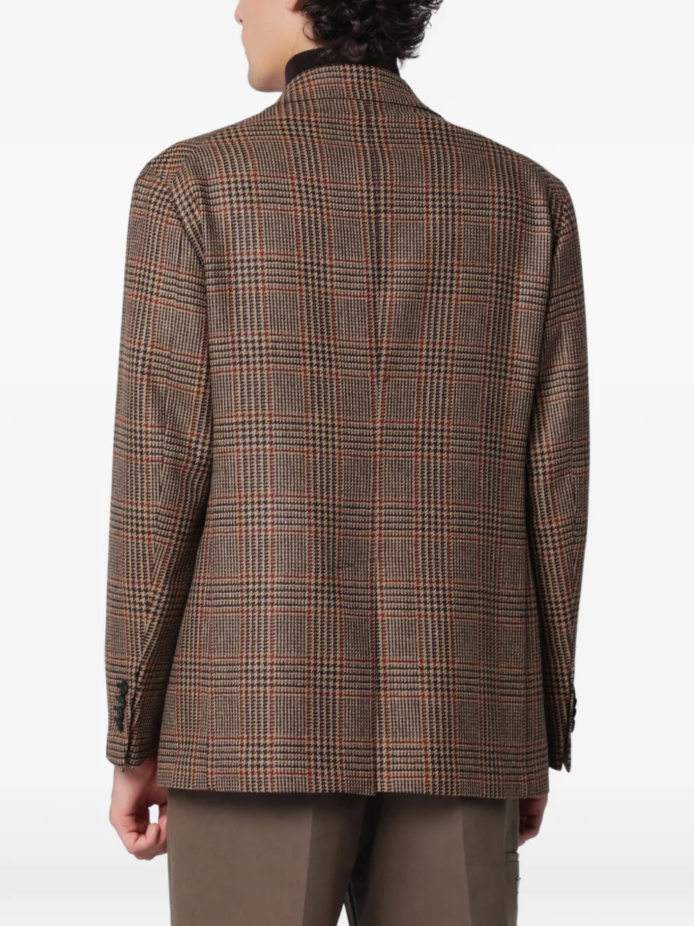 Tagliatore New York Prince of Wales geruite blazer Bruin