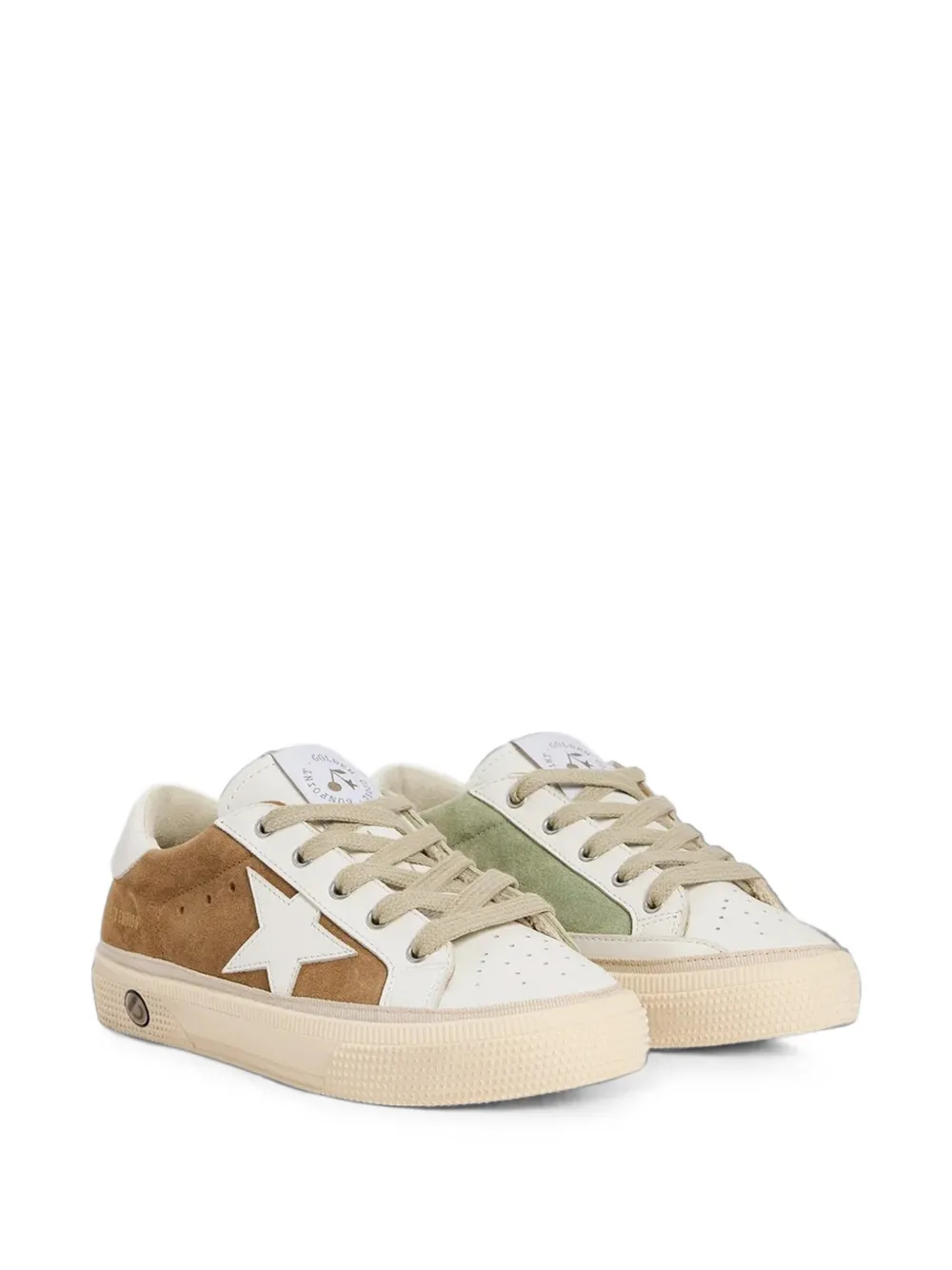 Bonpoint x Golden Goose star-patch suede sneakers - Bianco