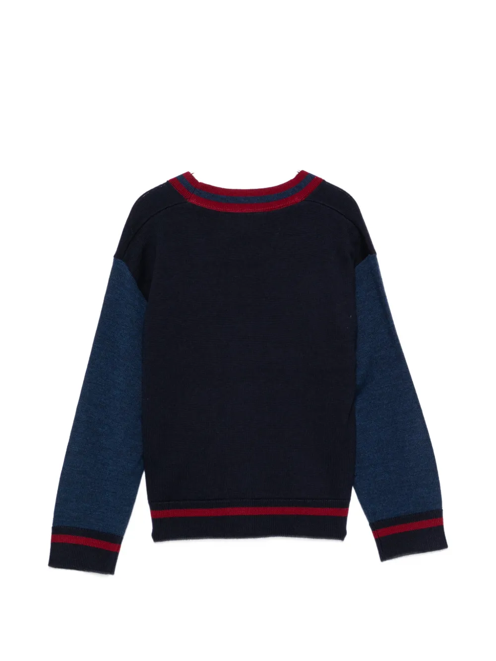 Bonpoint Jliuan vest met gestreepte afwerking en logo-patch Blauw