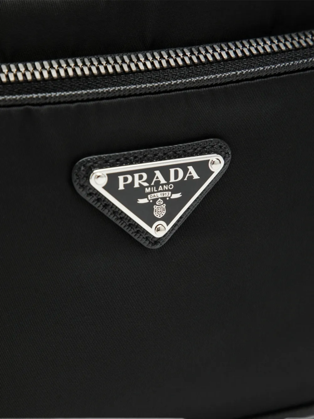 Prada Re-Nylon en Saffiano leren schoudertas Zwart