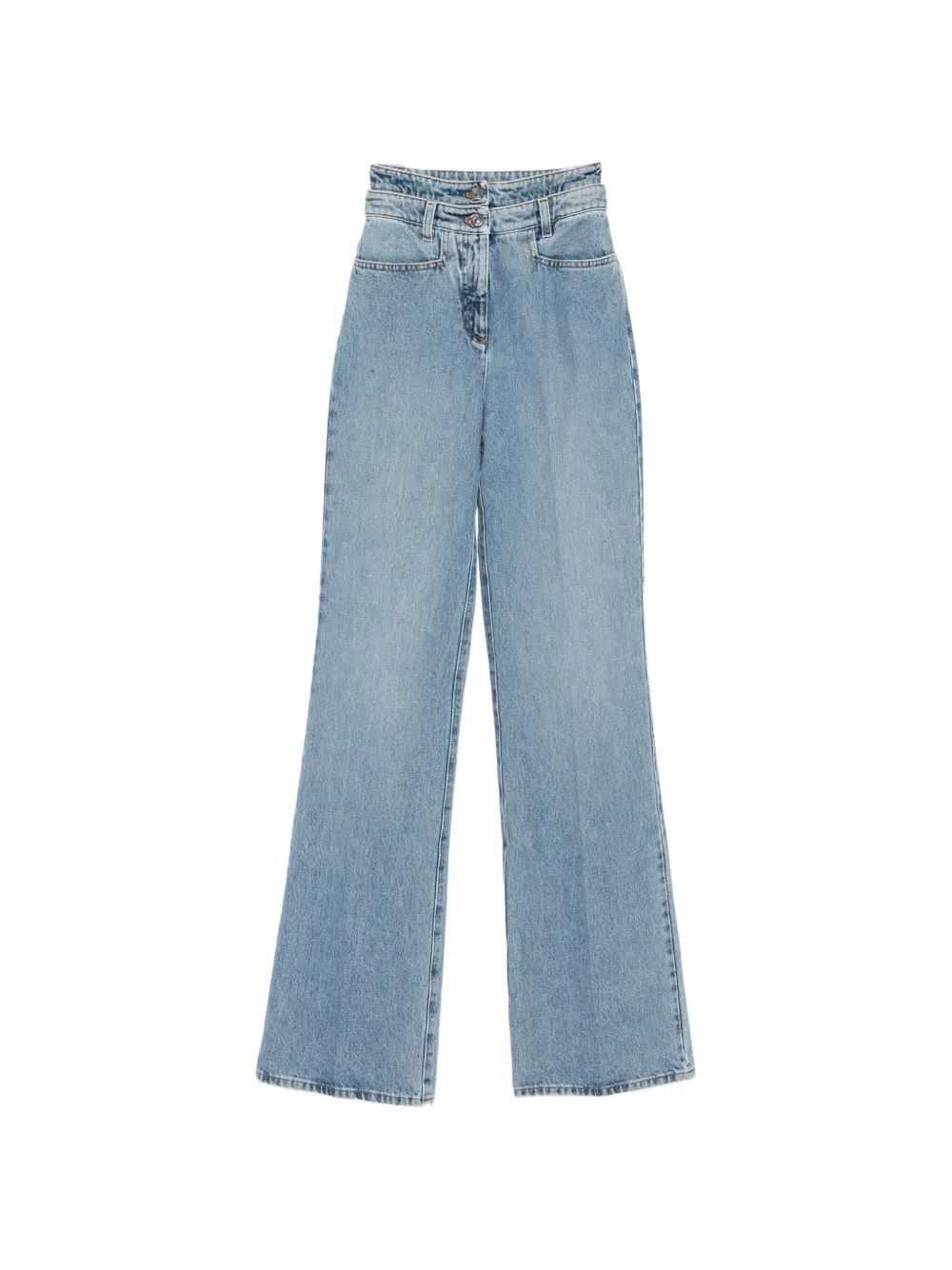Nº21 double-waistband straight-leg jeans - Blu