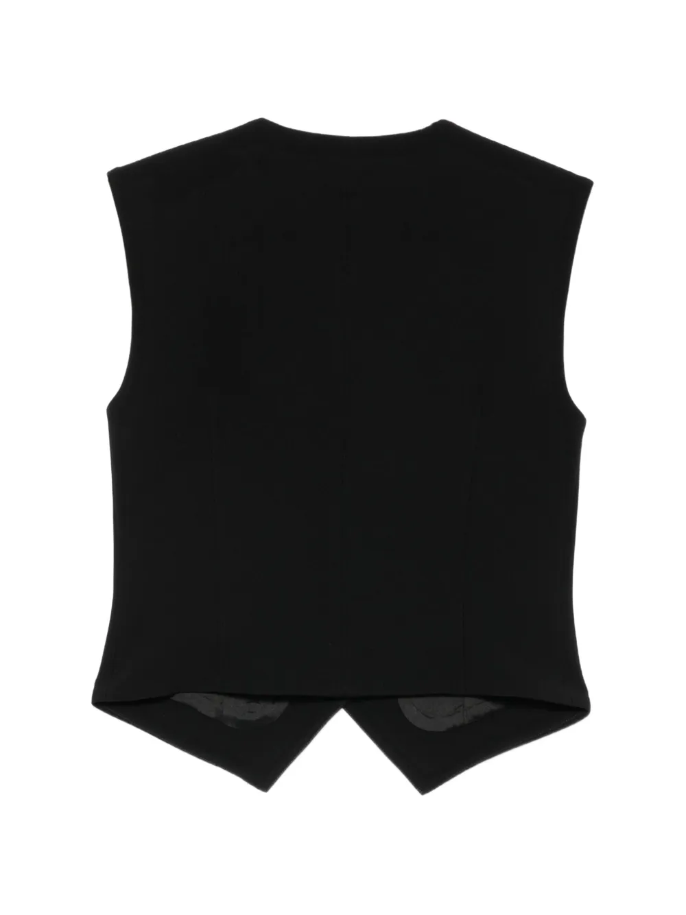 Liviana Conti Button-up gilet met puntige afwerking Zwart