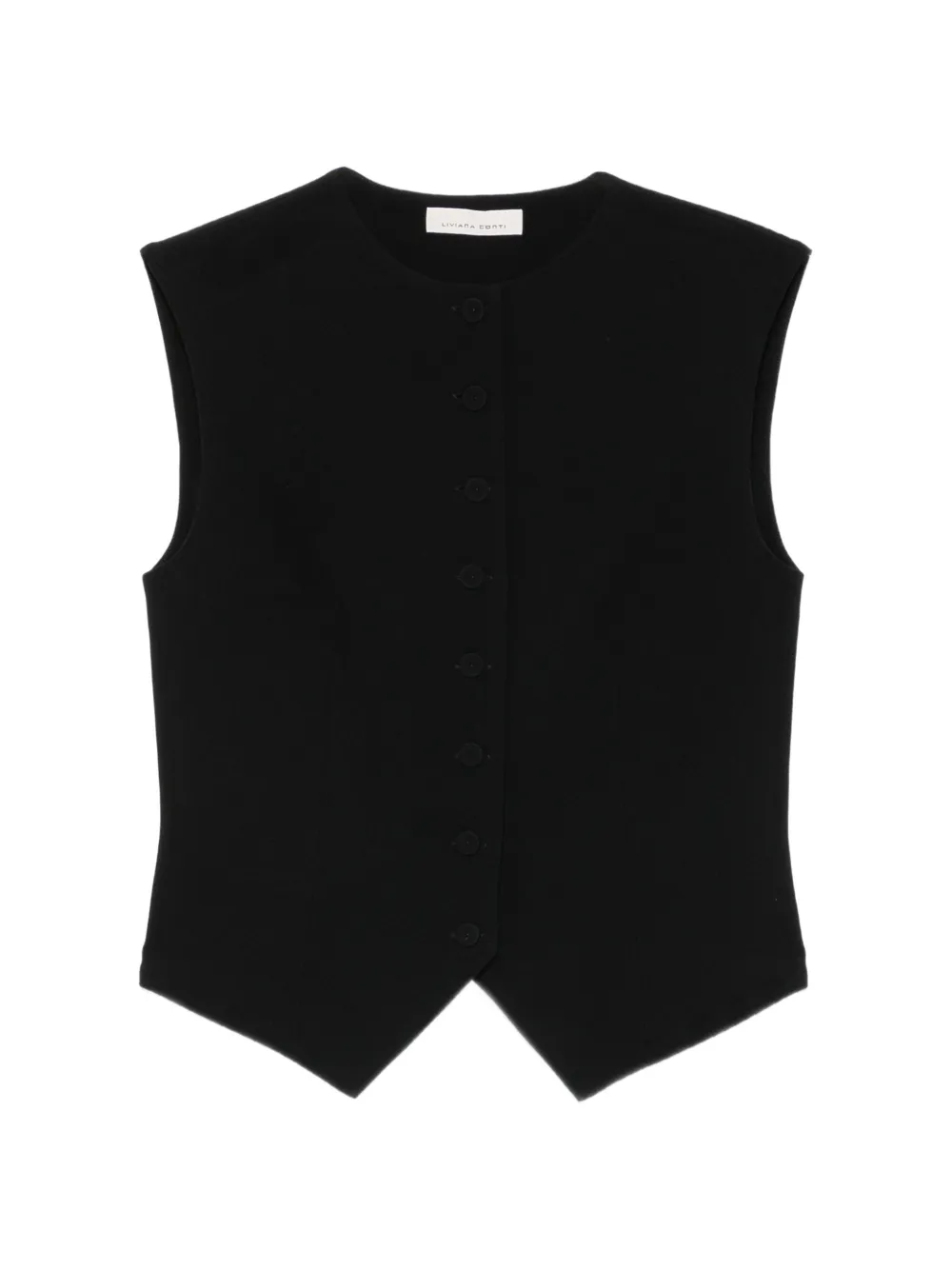 Liviana Conti button-up pointed-hem waistcoat