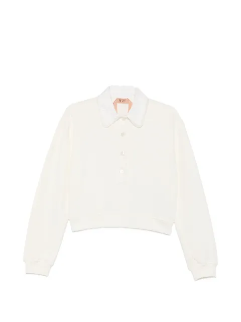 Nº21 lace-collar sweatshirt