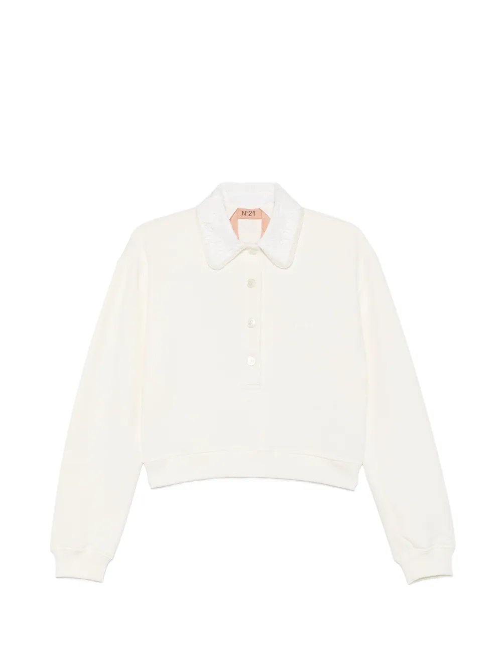 Nº21 lace-collar sweatshirt