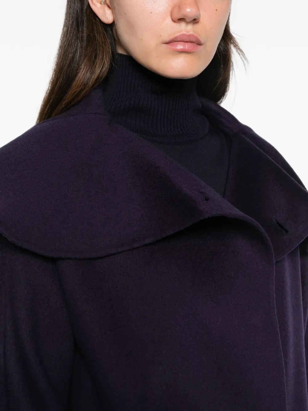 Liviana Conti Jas met oversized kraag Blauw