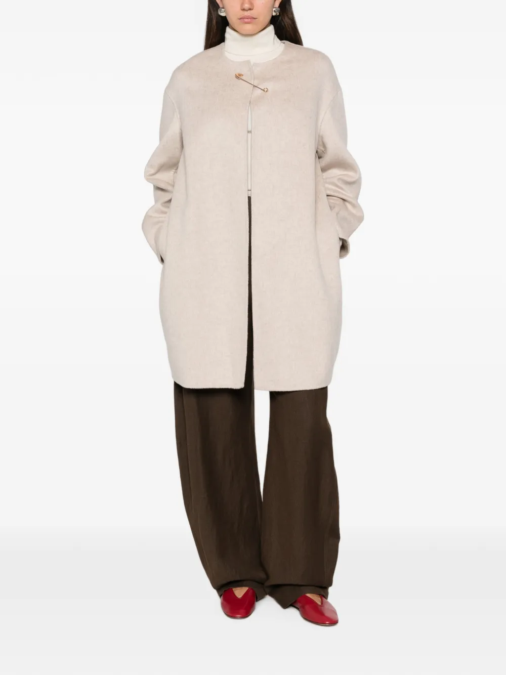 Liviana Conti safety-pin coat