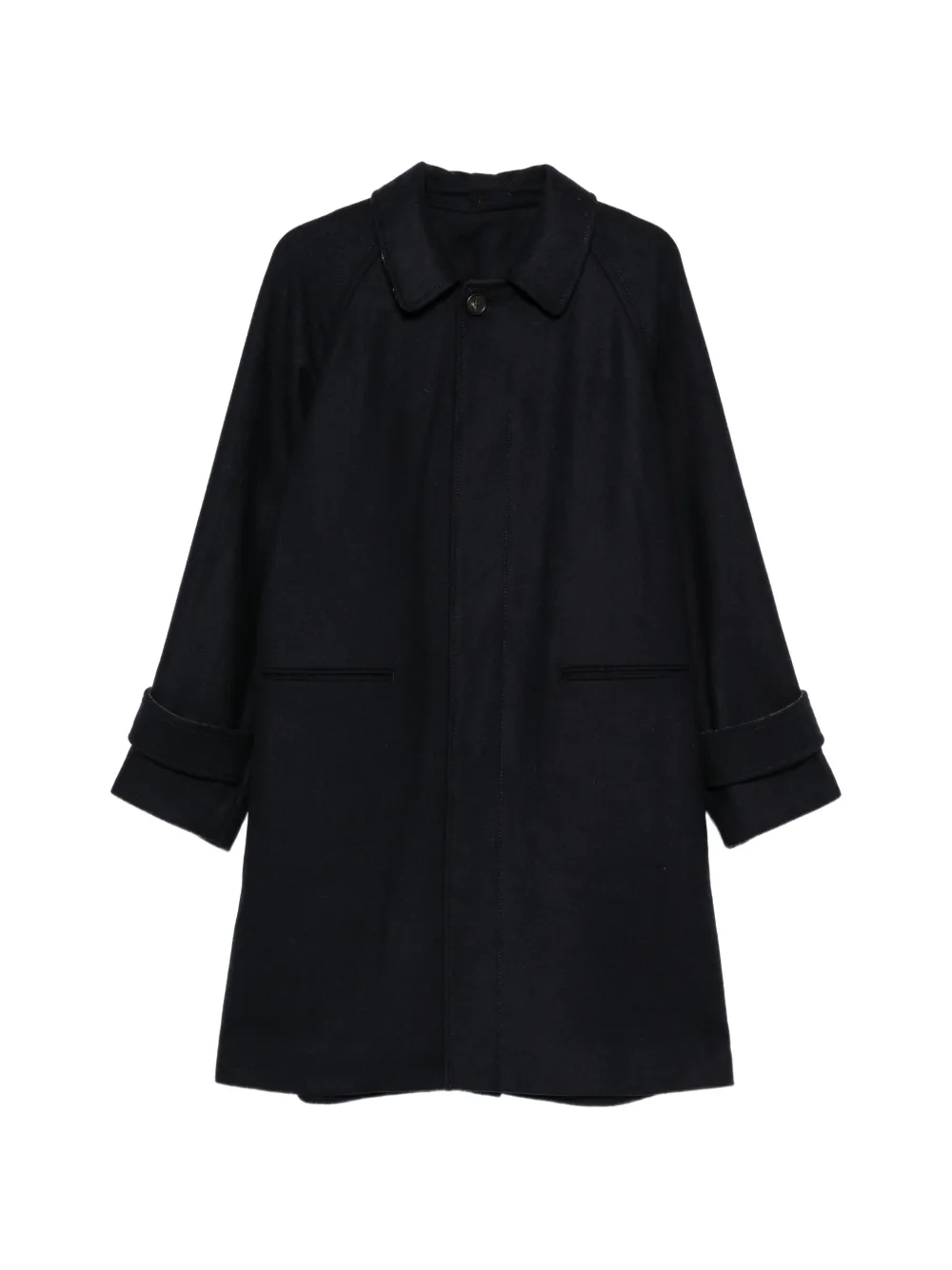 N°21 Raglan-sleeve Concealed-fastening Coat In Blue