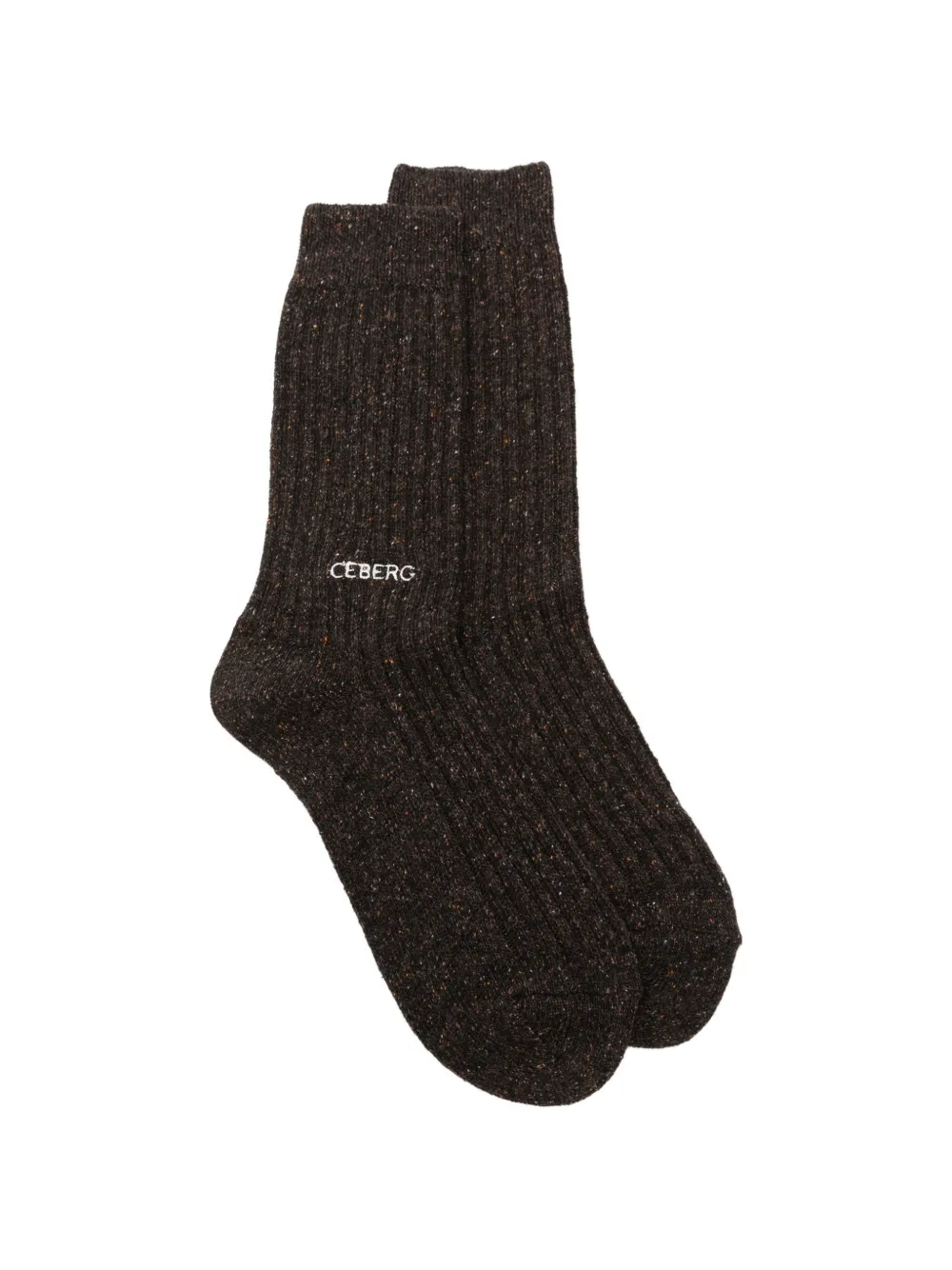 Iceberg logo-embroidered socks - Marrone