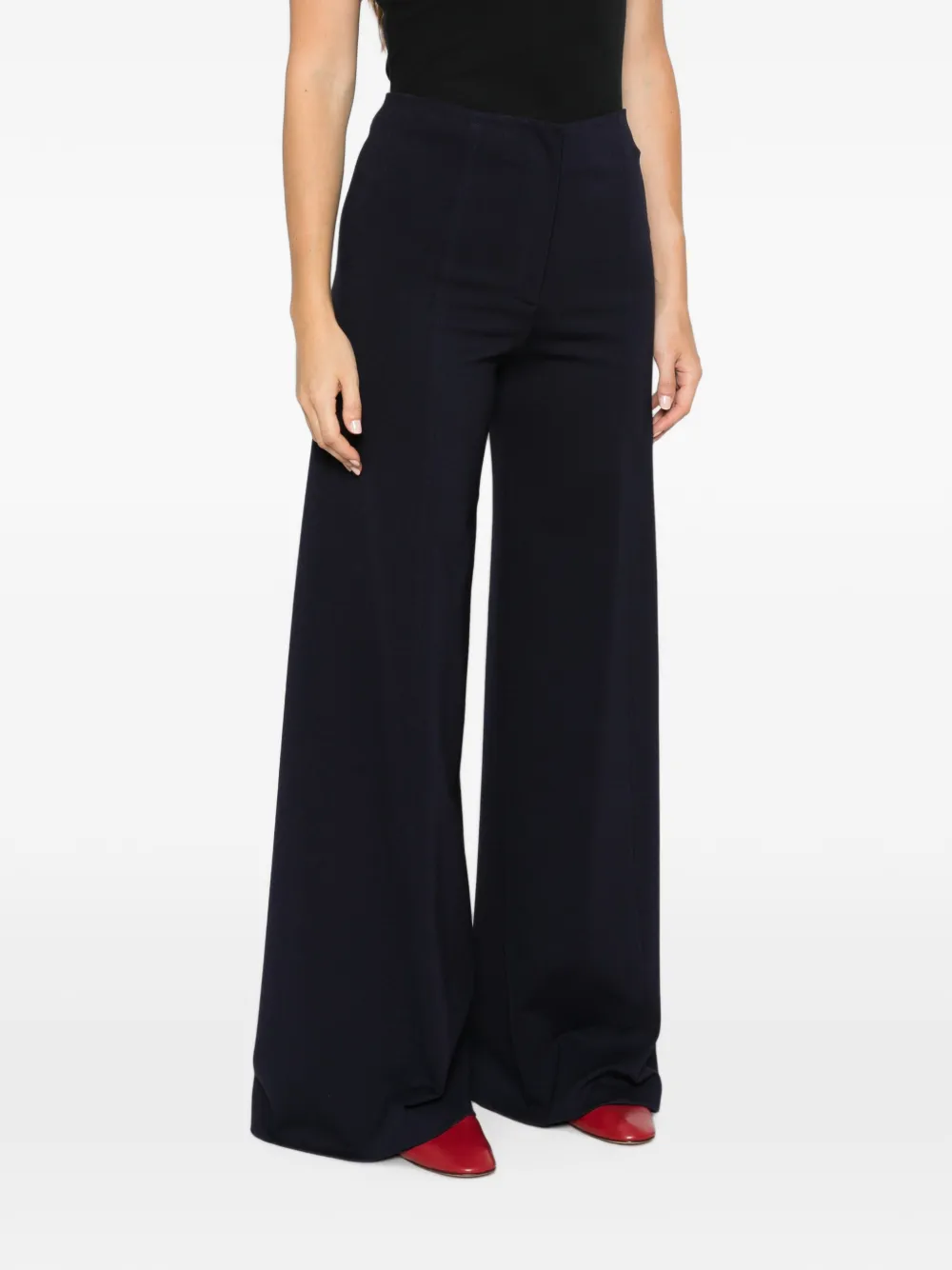 Liviana Conti Pantalon met wijde pijpen Blauw