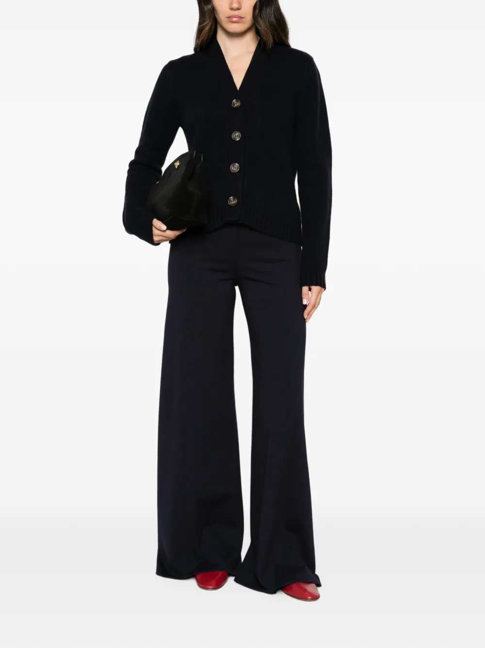 Liviana Conti Pantalon met wijde pijpen Blauw