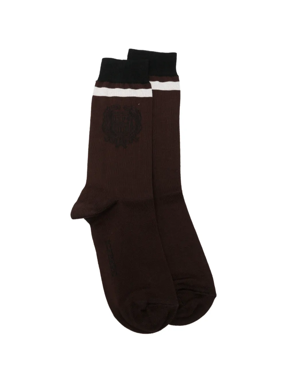 Iceberg logo-embroidered socks - Marrone